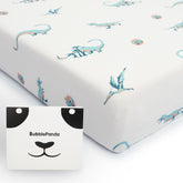 Okayinn BubblePanda dinosaur sheet soft-close fit supports snug crib sleep