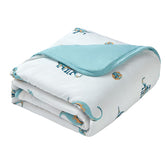 Okayinn BubblePanda blanket front view with unisex design and breathable bamboo softness for comfy sleep.
