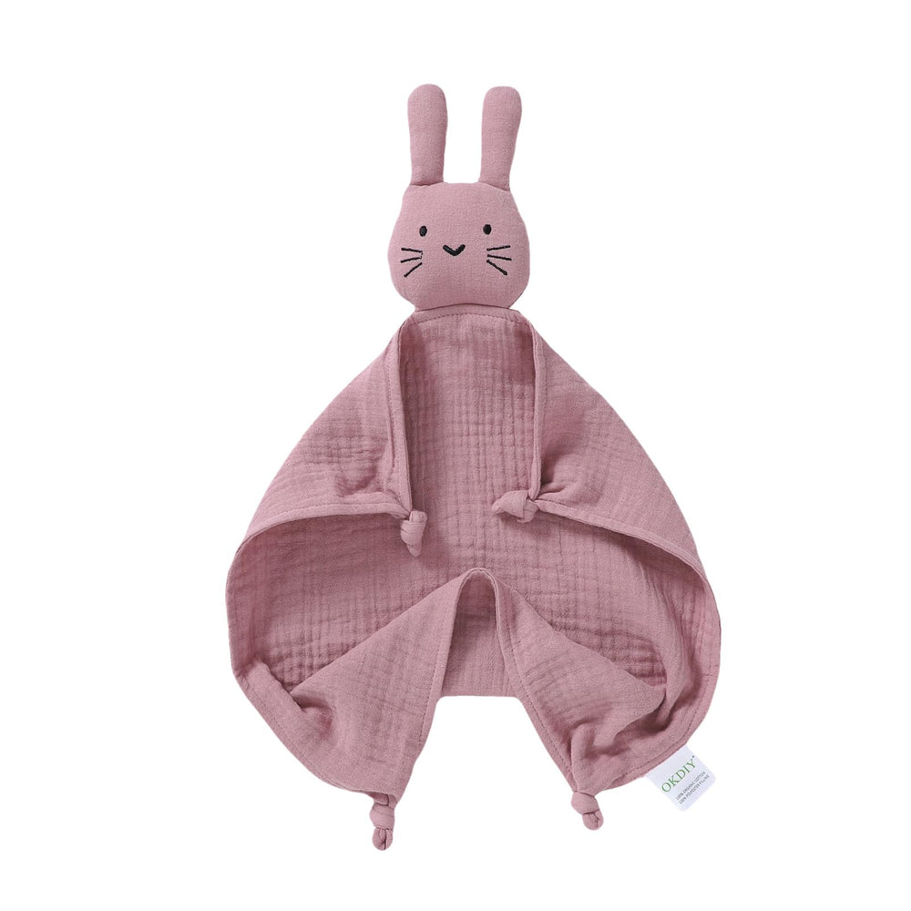 okdiy bunny lovey smiling face offers gentle comfort for babies