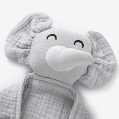 okdiy elephant lovey knot design helps babies grip and explore safely.