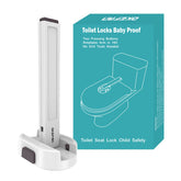 OKEFAn toilet lock front view shows compact durable design for toddler safety