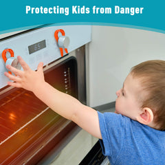 okk stove locks installation-step demonstrating tool-free securement