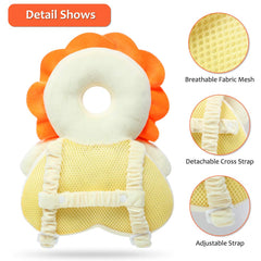 Okydoky head protector elephant-pattern backpack with adjustable straps for comfortable wear
