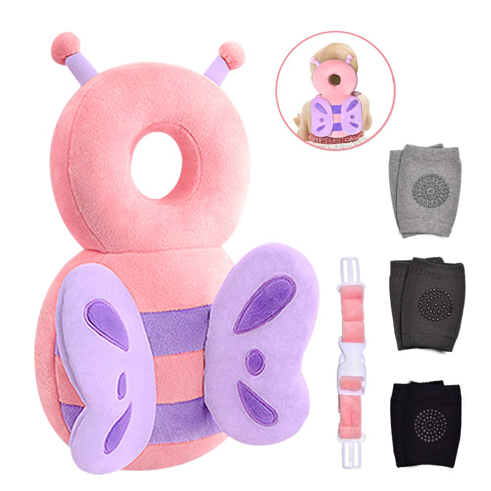 Okydoky baby head protector butterfly design for safer crawling and gentle head protection.