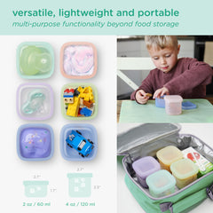 Olababy Clear Sense lid showing airtight, spill-free seal usage.