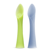 Olababy Kiwi soft-tip training spoon closeup for safe self-feeding