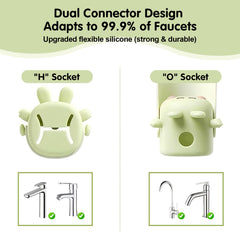 OLEWELL faucet extender green drop-in faucet on-sink setup supports kids' independent washing