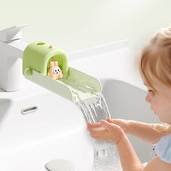 OLEWELL faucet extender green installation-assembly demonstrates quick setup