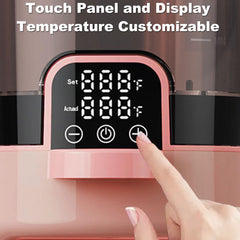 Olfjurk LED touch display shows real-time temperature for precise warming.