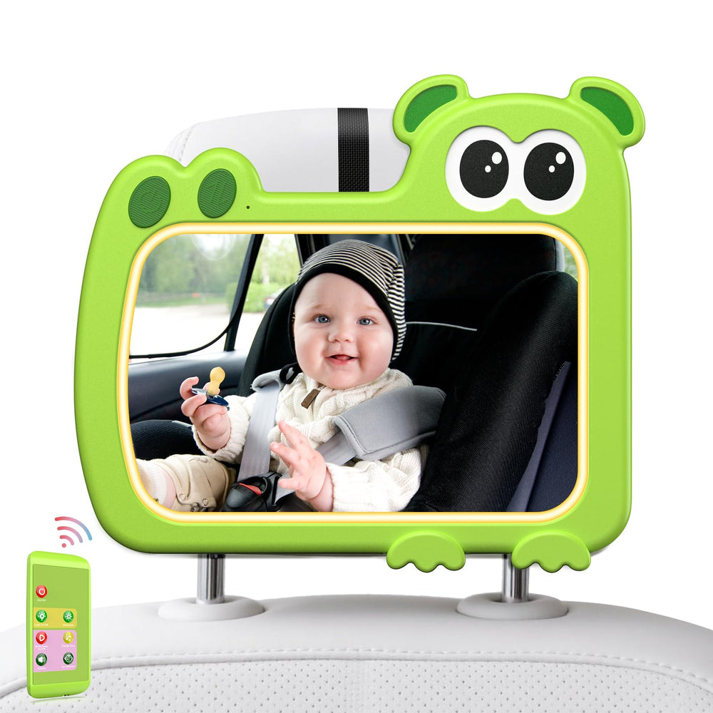 Olishare baby car mirror green with remote control enables one-handed adjustments on the go