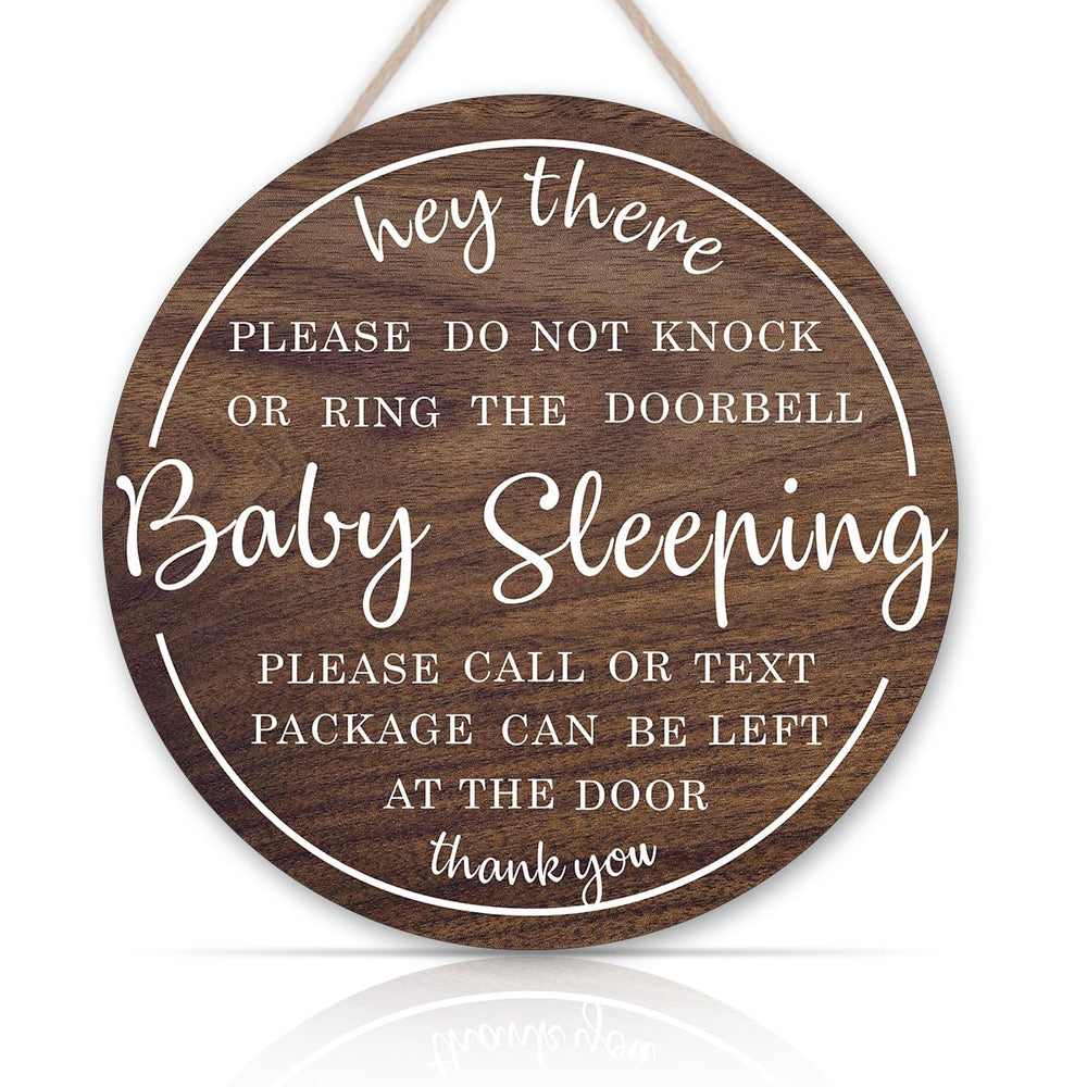 OLMIXA baby sleeping sign front door preserves nap time for visitors