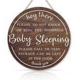 OLMIXA baby sleeping sign front door preserves nap time for visitors