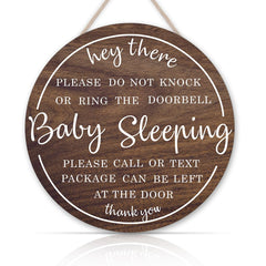 OLMIXA baby sleeping sign front door preserves nap time for visitors