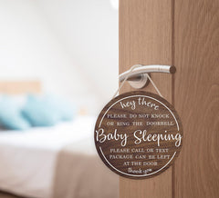 OLMIXA baby sleeping sign in nursery signals quiet hours for baby