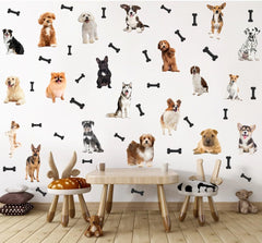 OLMIXA dogs wall stickers for nursery and kids' rooms.
