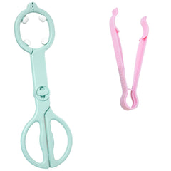 OLQW baby bottle tong anti-slip green grip helps secure bottles during sterilization.