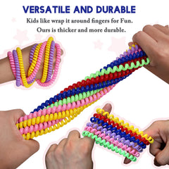 Olugu colorful spiral chew toys enhance sensory exploration and visual engagement.
