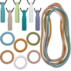 Olugu stretchy coil bracelets mace-shape necklaces provide sensory calm during busy days.