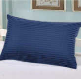 Om Bedding Collection travel pillowcase 14x20 navy stripe for cozy toddler trips.