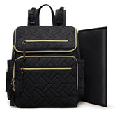 Omanmoli diaper bag backpack front view showing organized storage for on-the-go parents