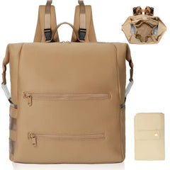 Omanmoli diaper bag backpack in neoprene fabric, easy to wipe clean for daily outings.
