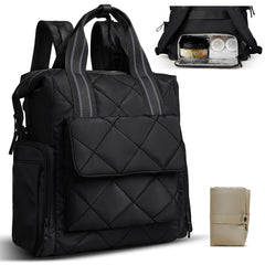 Omanmoli diaper bag backpack quilted exterior designed for organized on-the-go parenting
