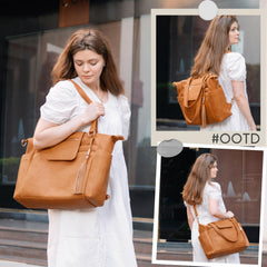 Omanmoli diaper bag tote interior pockets showing organized storage.