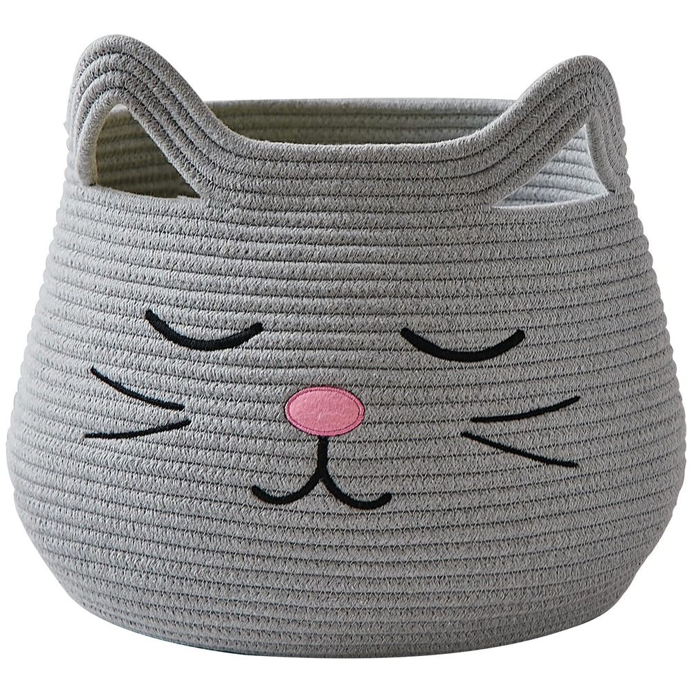 OMERAI cat-face close-up basket for toy storage and nursery decor