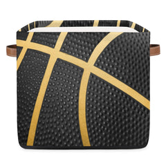 OMFUNS basketball theme storage basket 13x13 cube for closet organization.
