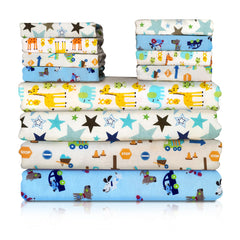 Omilion receiving blanket 4pack in soft flannel for cozy swaddling and warmth.
