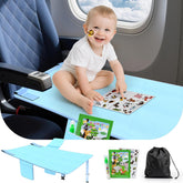 Omzer Baby Toddler Airplane Bed folded compact for easy travel and storage.