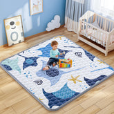 Omzer Baby Play Mat plush cushion supports tummy time and crawling.