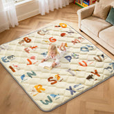 Omzer baby play mat full layout on the floor for a spacious play area.