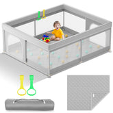 Omzer Baby Playpen large-area view shows spacious safe indoor play space.