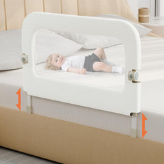omzer bed guard rail 32inch folding demonstrates quick setup for safer toddler sleep at night