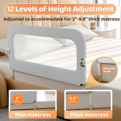 Omzer bed guard rail breathable mesh fabric allowing airflow and monitoring