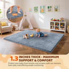 Omzer Play Mat coral fleece texture emphasizing skin-friendly softness.