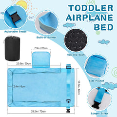 Omzer Toddler Airplane Bed installation shows tool-free setup for quick seat extension.