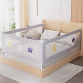 omzer twin-size bed rail pattern close-up showing decorative embroidery for sensory appeal