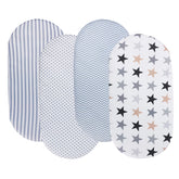 Onacosht bassinet sheet grey chevron pattern; universal fit supports comfy, wrinkle-free sleep