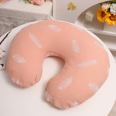 Onacosht muslin nursing pillow cover features a smooth concealed zipper for safe, easy slip-on.