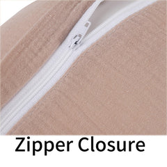 Onacosht muslin nursing pillow cover fits 22x17x16 snugly for quick on/off.