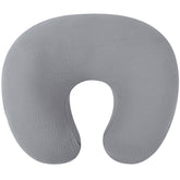 Onacosht muslin nursing pillow cover gray close-up shows soft, breathable cotton for baby comfort.
