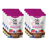 Once Upon a Farm coconut melts berry bag shows probiotic, dairy-free toddler snack on the go