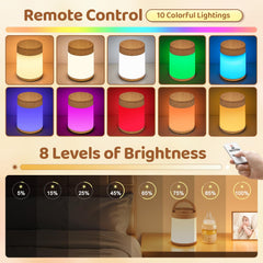 One Fire Egg Light remote-control use for bedside brightness adjustment