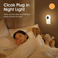 One Fire nightlight showing three color options for mood lighting.