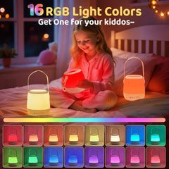 One Fire USB rechargeable battery powers cordless nursery lighting all night