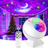 One Fire Galaxy Projector ball with magnetic base shows moon and stars for calming bedtime ambiance.