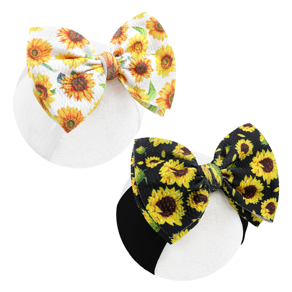 ONENINEDREAM yellow 6-inch infant bows for comfortable everyday wear