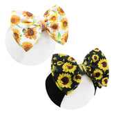 ONENINEDREAM yellow 6-inch infant bows for comfortable everyday wear
